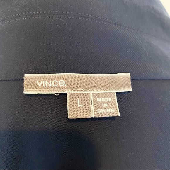 VINCE Laser Cut Trench Vest Navy - Picture 7 of 7